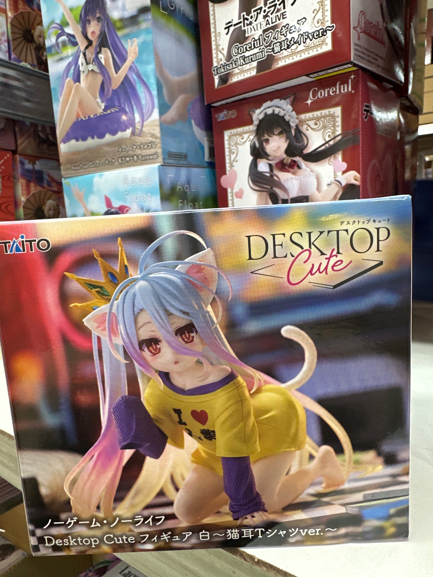 40353 No Game No Life Desktop Cute Figure - Shiro (Cat Ear T-Shirt Ver.)