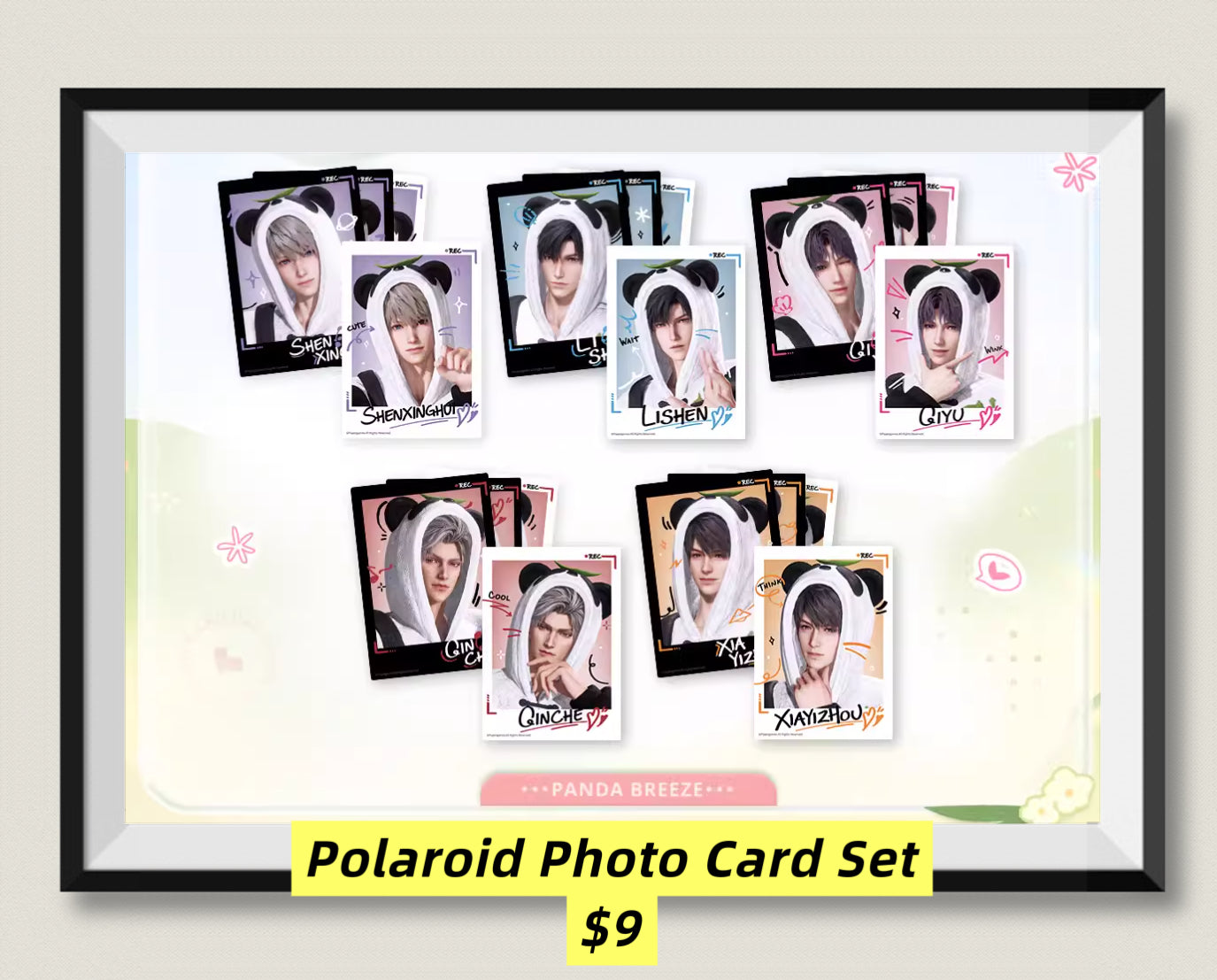 33571 Love and deepspace Polaroid photo card set zayne