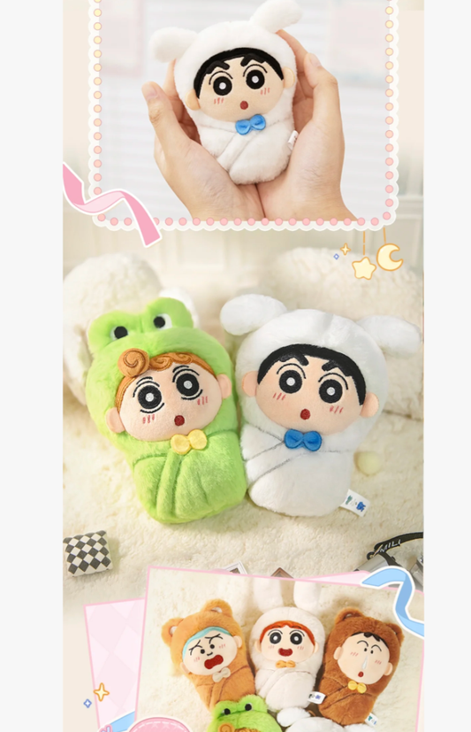 47009 Crayon Shinchan Sleeping Bag Baby plush pendant blind box