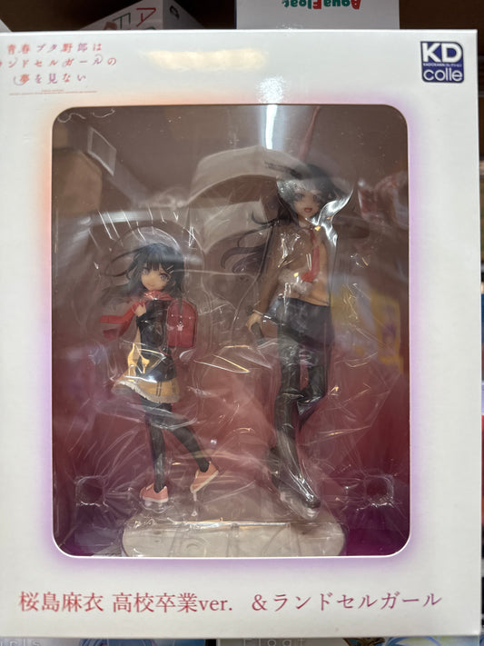 24076 Kadokawa KDcolle 1/7 Mai Sakurajima High School Graduation Ver Knapsack Kid Figure