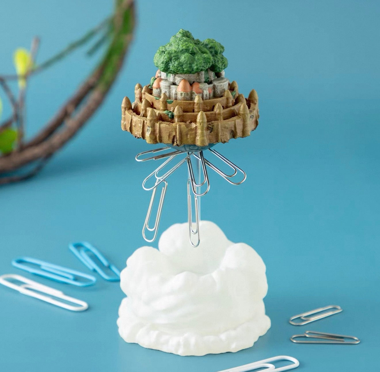 36757 The World Of Studio GHIBLI: Luputa Castle In The Sky Magnetic Paper Clip Holder Display