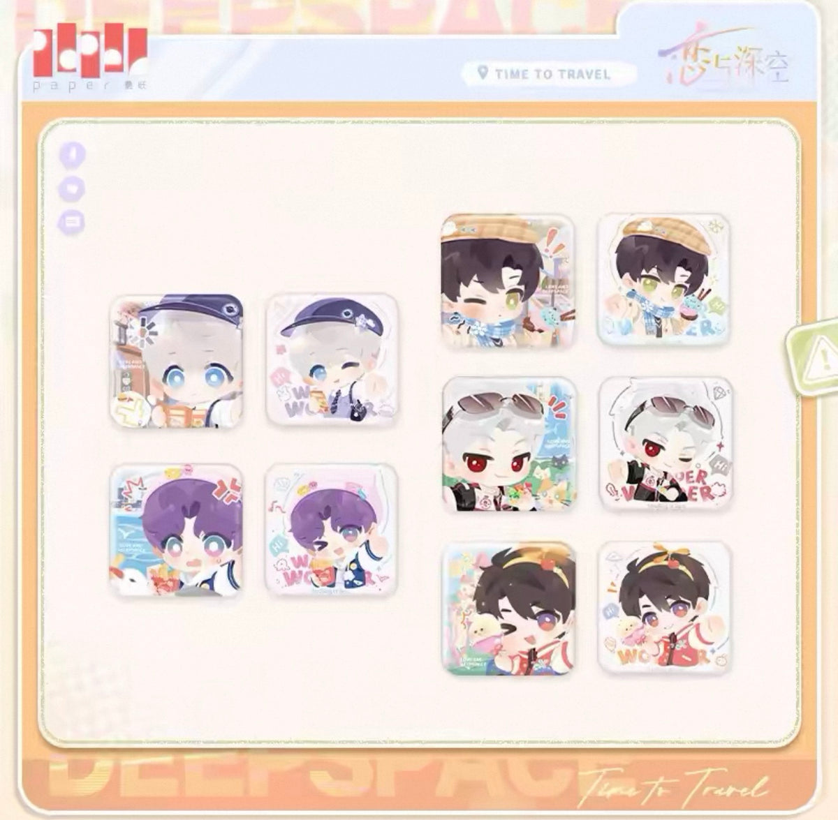 LOVE AND DEEPSPACE BADGE SET