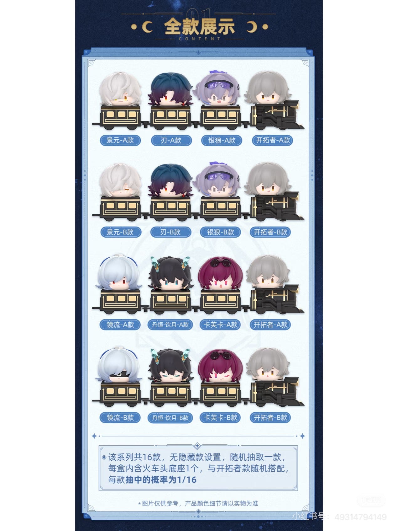 Honkai: Star Rail Train Stack Series Blind Box (Random 1 Piece)
