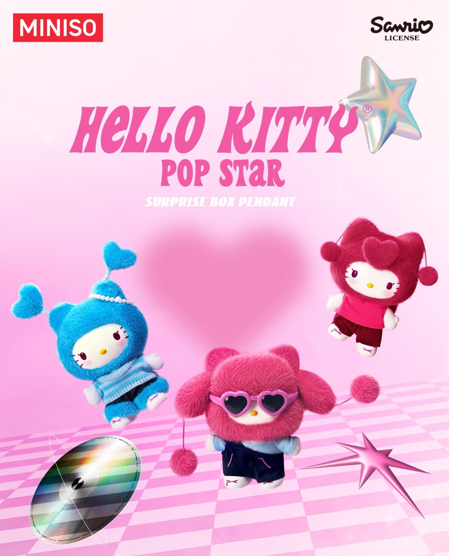 47651 Hello Kitty Pop Star plush pendant blind box