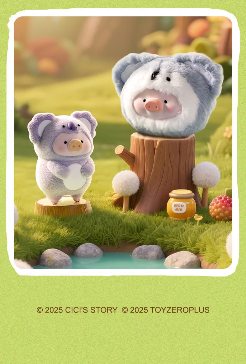 01138 LuLu The Piggy Animal Party Series Plush Silicone Earphone Bag blind box