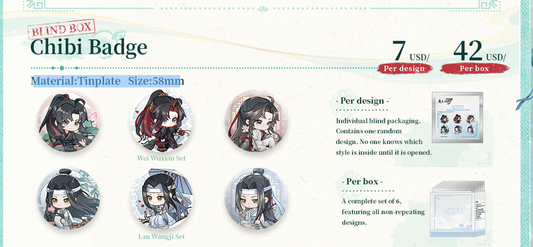 Mo Dao Zu Shi chibi badge Random 1pc / whole box